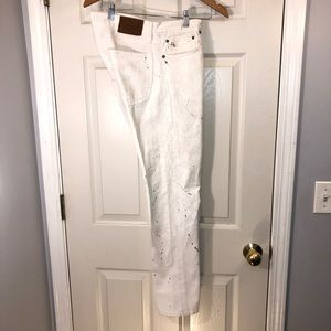 Ralph Lauren Polo Paint Splatter White Jeans 32x30